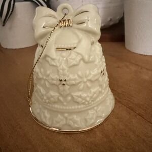 Vintage Porcelain Bell Christmas Tree Ornament 1980s